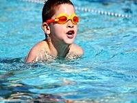 Image of a boy swimming Image of a boy swimming