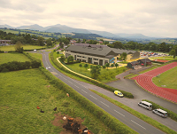 Artists impression of new Brecon High School Artists impression of new Brecon High School